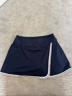 Athleta Navy Skort with White Trim